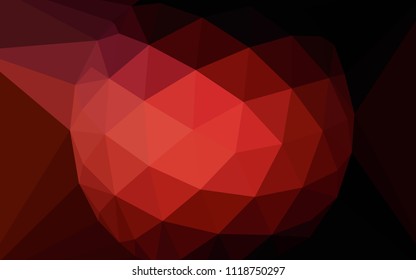 Dark Red vector abstract mosaic backdrop with a diamond. Elegant polygonal illustration with gradient. Brand new design for your business.