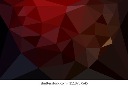 Dark Red vector abstract mosaic background with a heart in a centre. Colorful illustration with gradient. New template for your brand book.