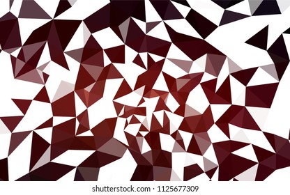 Dark Red vector abstract mosaic background. Polygonal abstract illustration with gradient. Best triangular design for your business.