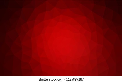 Dark Red vector abstract mosaic backdrop. Triangular geometric sample with gradient.  Polygonal design for your web site.