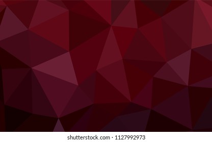 Dark Red vector abstract mosaic background. A sample with polygonal shapes. Brand new style for your business design.