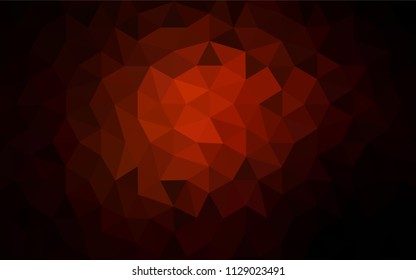 Dark Red vector abstract mosaic background. Colorful abstract illustration with triangles. Pattern for a brand book's backdrop.