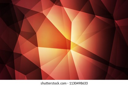 Dark Red vector abstract mosaic background. Geometric illustration in Origami style with gradient.  Polygonal design for your web site.