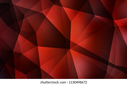 Dark Red vector abstract mosaic pattern. Creative geometric illustration in Origami style with gradient. A completely new design for your leaflet.