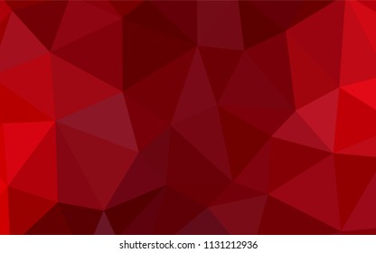 Dark Red vector abstract mosaic pattern. Shining polygonal illustration, which consist of triangles. Pattern for a brand book's backdrop.