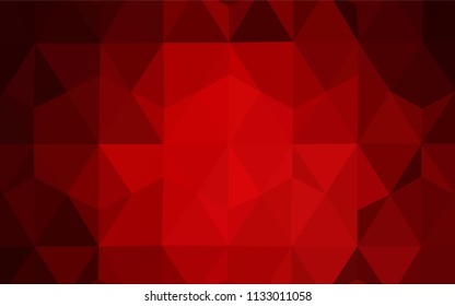 Dark Red vector abstract mosaic backdrop. Geometric illustration in Origami style with gradient.  A completely new design for your leaflet.