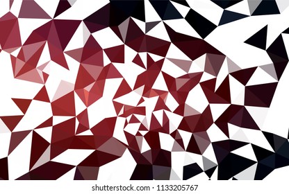 Dark Red vector abstract mosaic pattern. Creative illustration in halftone style with triangles. Textured pattern for your backgrounds.