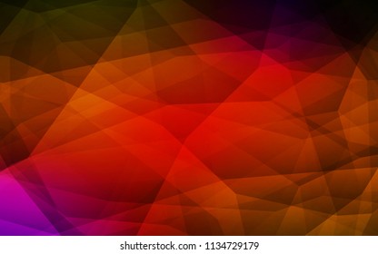 Dark Red vector abstract mosaic background. Creative geometric illustration in Origami style with gradient. Best triangular design for your business.