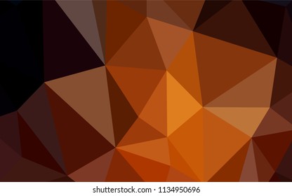 Dark Red vector abstract mosaic pattern. Glitter abstract illustration with an elegant triangles. Completely new template for your banner.