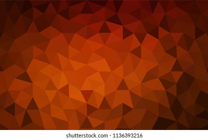 Dark Red vector abstract mosaic background. Shining colorful illustration with triangles. Completely new template for your banner.