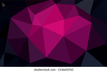 Dark Red vector abstract mosaic background. Glitter abstract illustration with an elegant triangles. Polygonal design for your web site.