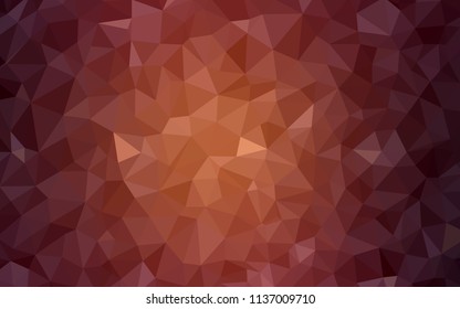 Dark Red vector abstract mosaic pattern. Shining colorful illustration with triangles. Triangular pattern for your design.
