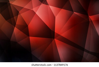 Dark Red vector abstract mosaic background. Creative geometric illustration in Origami style with gradient. Polygonal design for your web site.