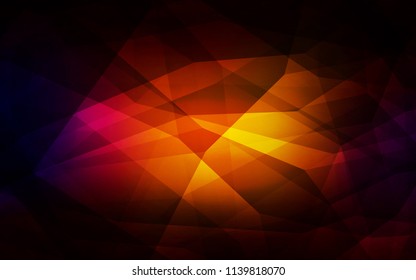 Dark Red vector abstract mosaic backdrop. Colorful illustration in polygonal style with gradient. Brand new style for your business design.