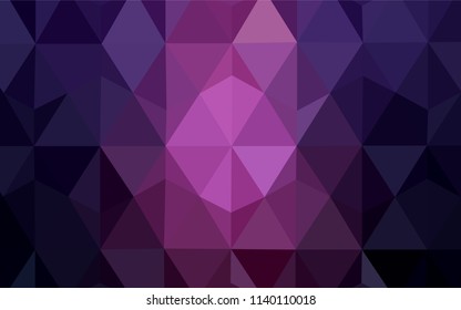 Dark Red vector abstract mosaic background. Colorful illustration in polygonal style with gradient. Best triangular design for your business.
