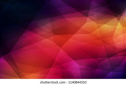 Dark Red vector abstract mosaic pattern. Elegant bright polygonal illustration with gradient. A completely new design for your leaflet.