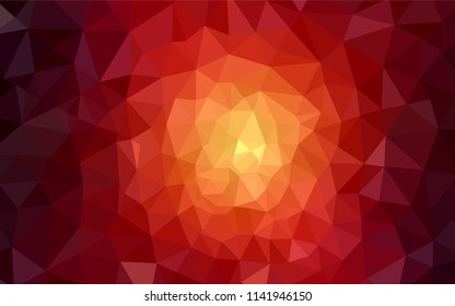 Dark Red vector abstract mosaic backdrop. Creative illustration in halftone style with triangles. Triangular pattern for your design.