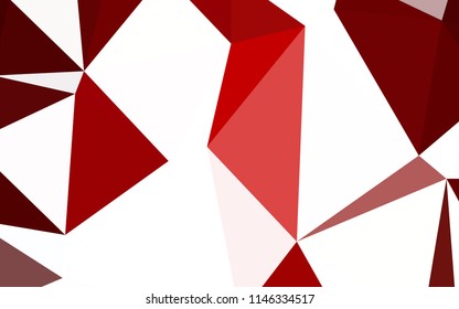 Dark Red vector abstract mosaic pattern. Modern abstract illustration with triangles. Completely new template for your banner.