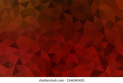 Dark Red vector abstract mosaic backdrop. Triangular geometric sample with gradient.  Brand new design for your business.