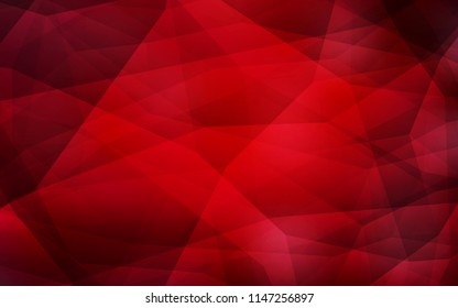 Dark Red vector abstract mosaic background. Creative illustration in halftone style with triangles. Polygonal design for your web site.
