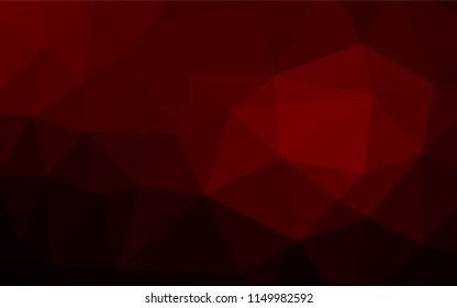 Dark Red vector abstract mosaic backdrop. Glitter abstract illustration with an elegant design. The best triangular design for your business.