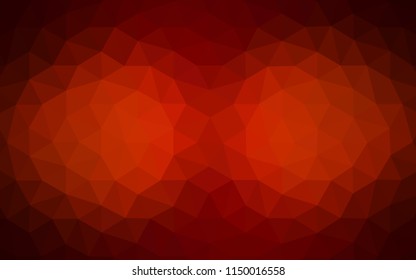 Dark Red vector abstract mosaic background. Polygonal abstract illustration with gradient. Best triangular design for your business.
