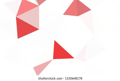Dark Red vector abstract mosaic backdrop. Colorful illustration in abstract style with triangles. Best triangular design for your business.