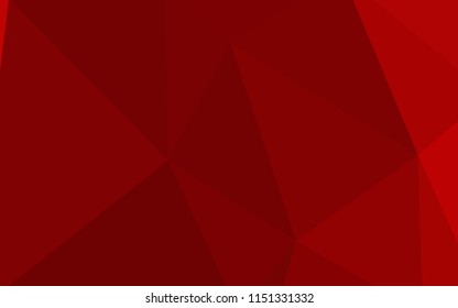 Dark Red vector abstract mosaic background. Colorful illustration in abstract style with triangles. Brand new style for your business design.