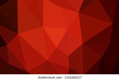 Dark Red vector abstract mosaic pattern. Modern abstract illustration with triangles. Polygonal design for your web site.