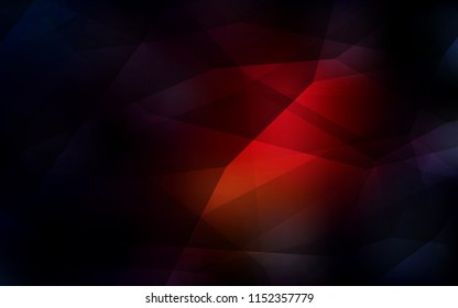 Dark Red vector abstract mosaic backdrop. Colorful illustration in abstract style with triangles. Template for cell phone's backgrounds.