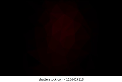 Dark Red vector abstract mosaic background. Shining illustration, which consist of triangles. Brand new style for your business design.