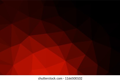 Dark Red vector abstract mosaic background. Shining illustration, which consist of triangles. A completely new template for your business design.