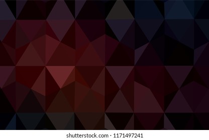 Dark Red vector abstract mosaic backdrop. Colorful abstract illustration with triangles. Triangular pattern for your design.
