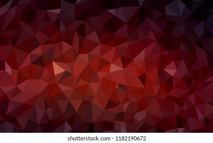 Dark Red vector abstract mosaic backdrop. Polygonal abstract illustration with gradient. Textured pattern for your backgrounds.