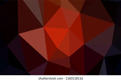 Dark Red vector abstract mosaic backdrop. Shining polygonal illustration, which consist of triangles. Polygonal design for your web site.
