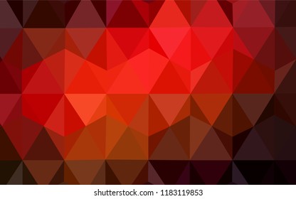 Dark Red vector abstract mosaic background. Colorful abstract illustration with triangles. Completely new template for your banner.