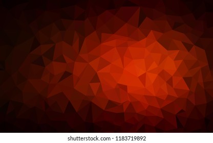 Dark Red vector abstract mosaic pattern. A completely new color illustration in a polygonal style. A completely new design for your leaflet.