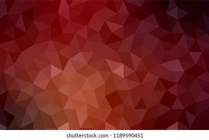 Dark Red vector abstract mosaic backdrop. Geometric illustration in Origami style with gradient.  Completely new template for your banner.