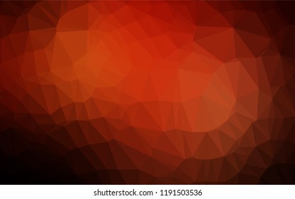 Dark Red vector abstract mosaic background. Triangular geometric sample with gradient.  A completely new design for your business.