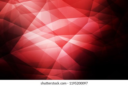 Dark Red vector abstract mosaic background. A sample with polygonal shapes. Brand new design for your business.