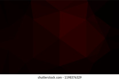 Dark Red vector abstract mosaic backdrop. Triangular geometric sample with gradient.  A completely new template for your business design.