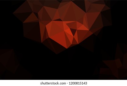 Dark Red vector abstract mosaic backdrop. Triangular geometric sample with gradient.  Brand new design for your business.