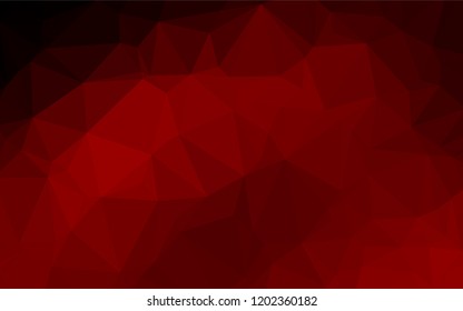 Dark Red vector abstract mosaic pattern. A completely new color illustration in a vague style. Triangular pattern for your business design.