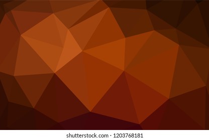 Dark Red vector abstract mosaic background. Shining polygonal illustration, which consist of triangles. Brand new style for your business design.