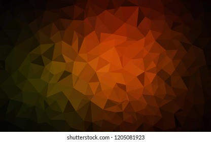 Dark Red vector abstract mosaic background. Colorful illustration in polygonal style with gradient. Textured pattern for your backgrounds.