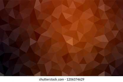 Dark Red vector abstract mosaic backdrop. Polygonal abstract illustration with gradient. New template for your brand book.