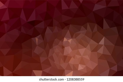 Dark Red vector abstract mosaic pattern. Creative illustration in halftone style with triangles. Triangular pattern for your design.