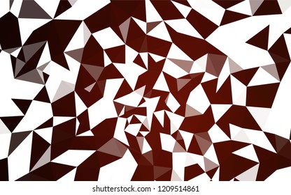 Dark Red vector abstract mosaic background. Creative illustration in halftone style with triangles. Triangular pattern for your design.