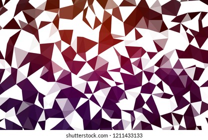 Dark Red vector abstract mosaic backdrop. Triangular geometric sample with gradient.  A new texture for your web site.