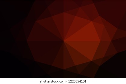 Dark Red vector abstract mosaic pattern. A sample with polygonal shapes. Brand new design for your business.